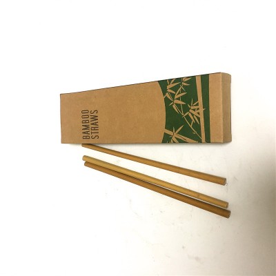 nature reusable customize size bamboo fiber straw with straw brush